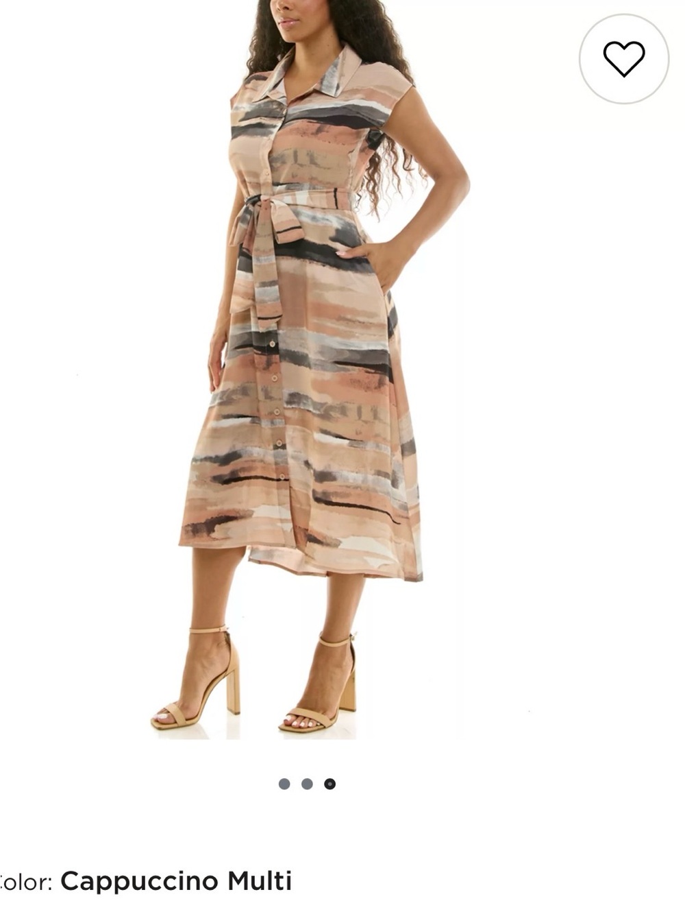 Nina Leonard Collared Button Front Dress
